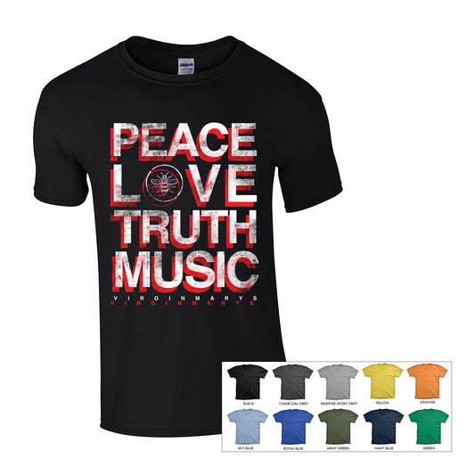 PEACE LOVE TRUTH MUSIC MANCHESTER BEE SHORT SLEEVE T-SHIRT